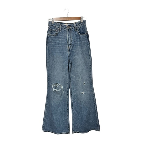 LEVI’S | High Loose Flare Jeans in Take Notes Medium Wash, Size 26 - Picture 5 of 11